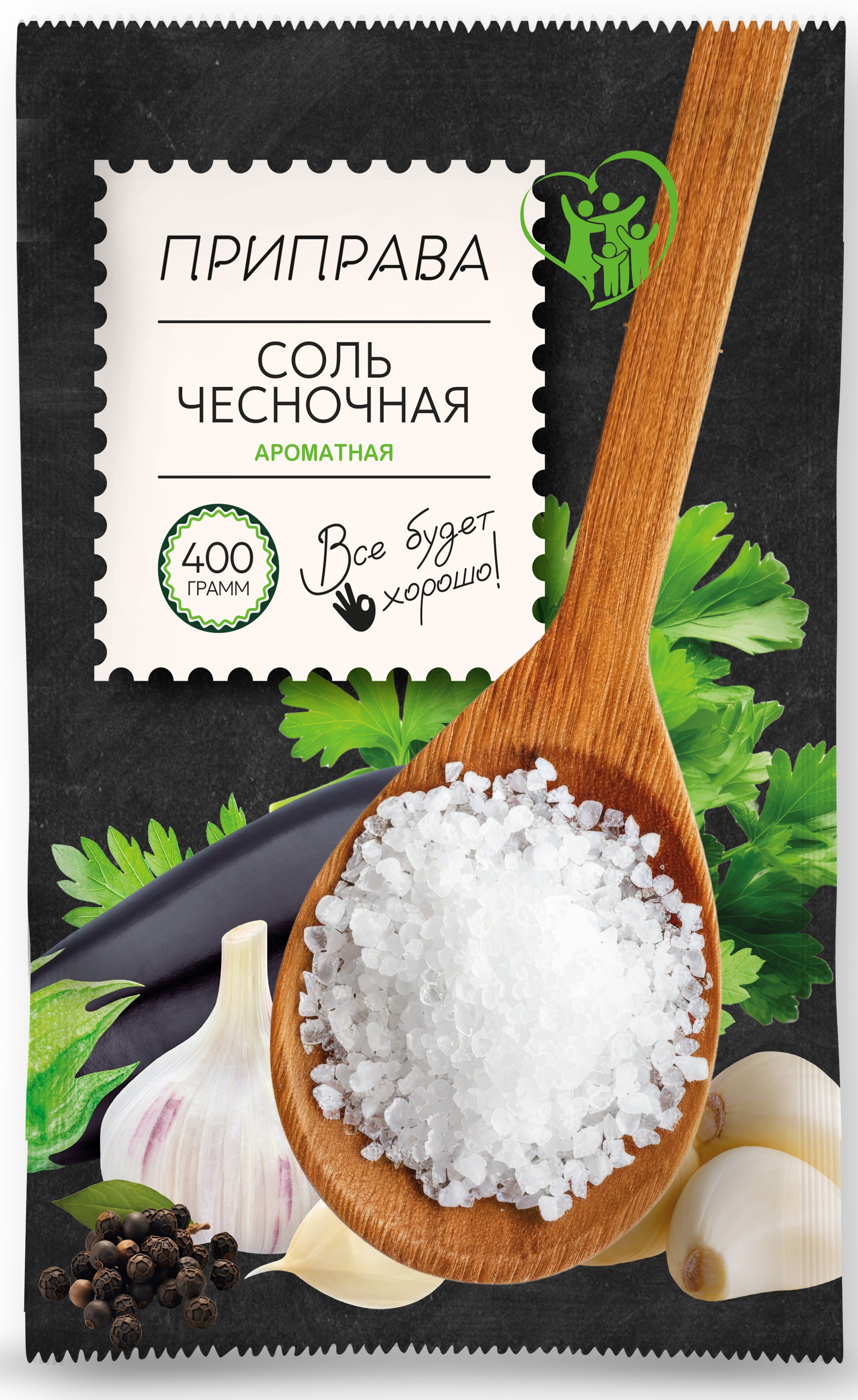 Соль чесночная 400г