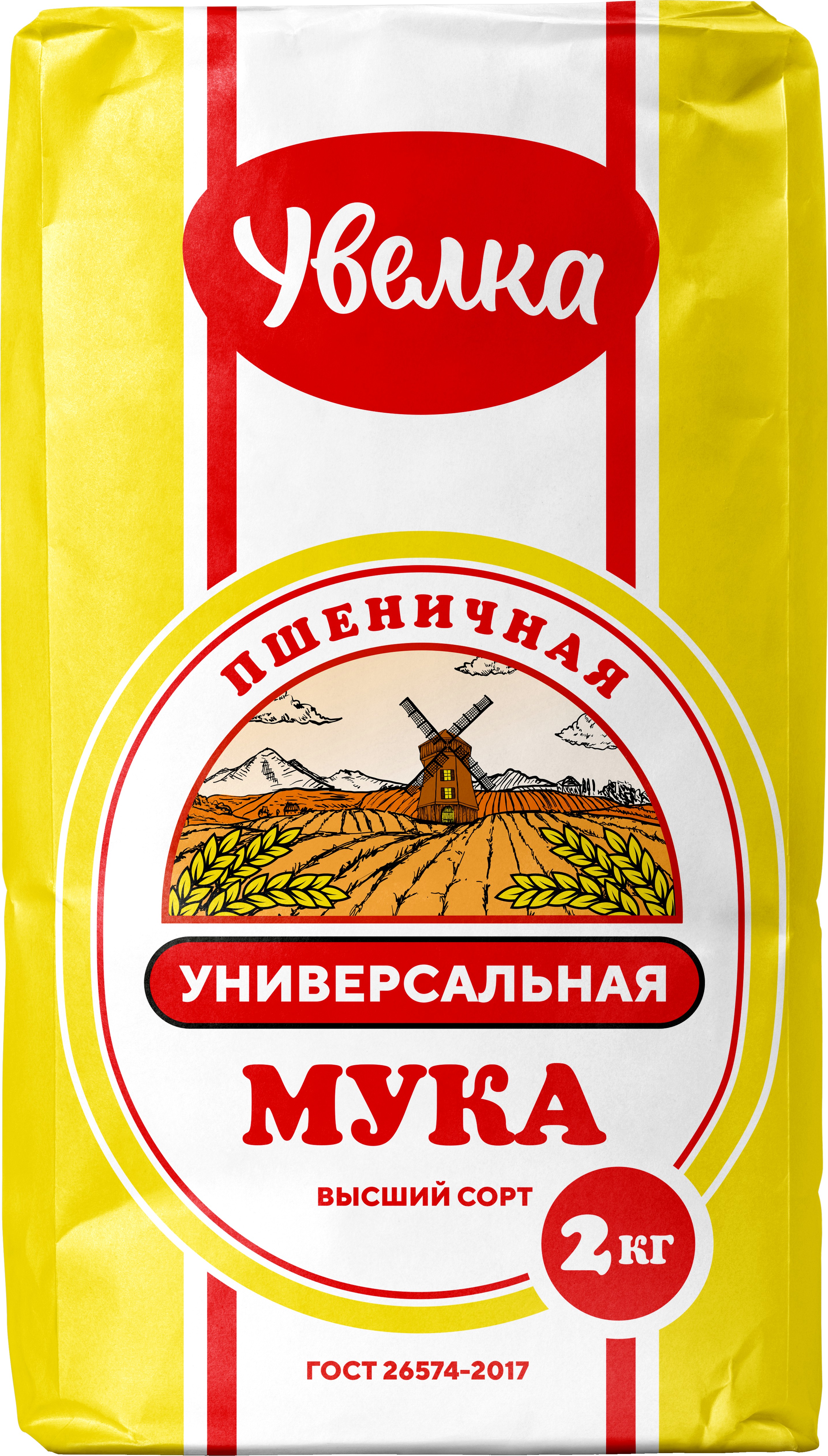 Мука пшеничная 'Увелка' хл/пек. в/с 2кг