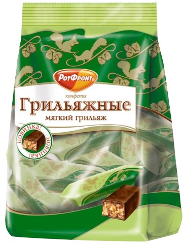 Конфеты 'Грильяжные' мягкий грильяж 200г, Рот Фронт