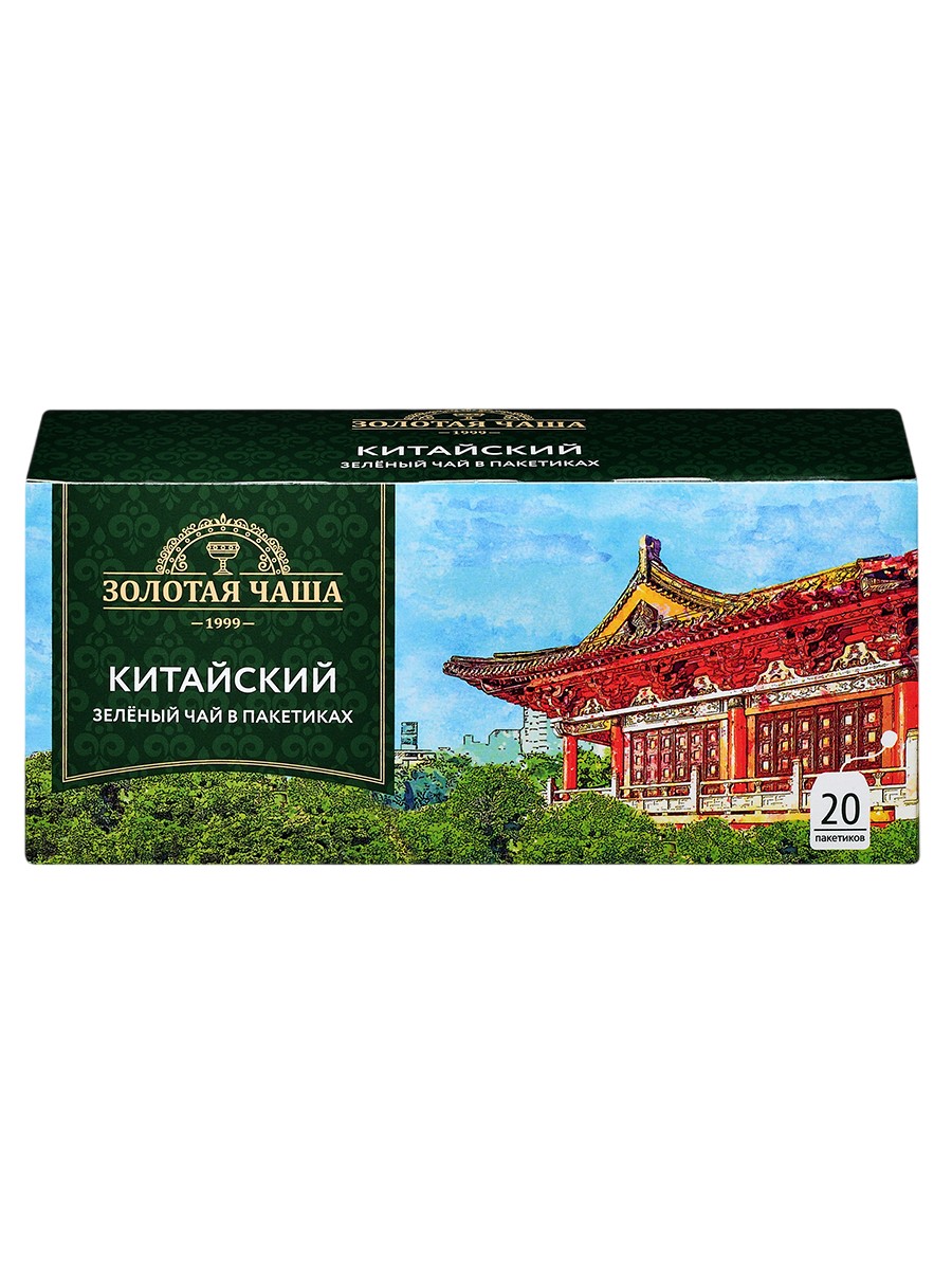 Чай 'Золотая Чаша' Китайский зел. байх. с/я 1,8г*20пак