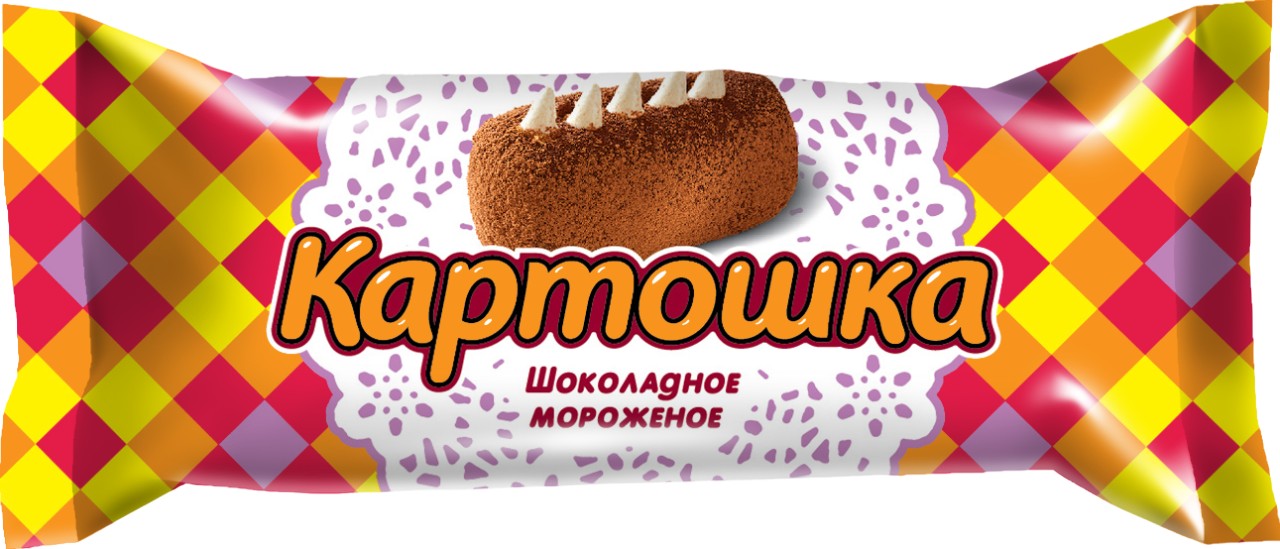 Мороженое 'Картошка' в шок. глазури с вафельной крошкой 60г СЗМЖ
