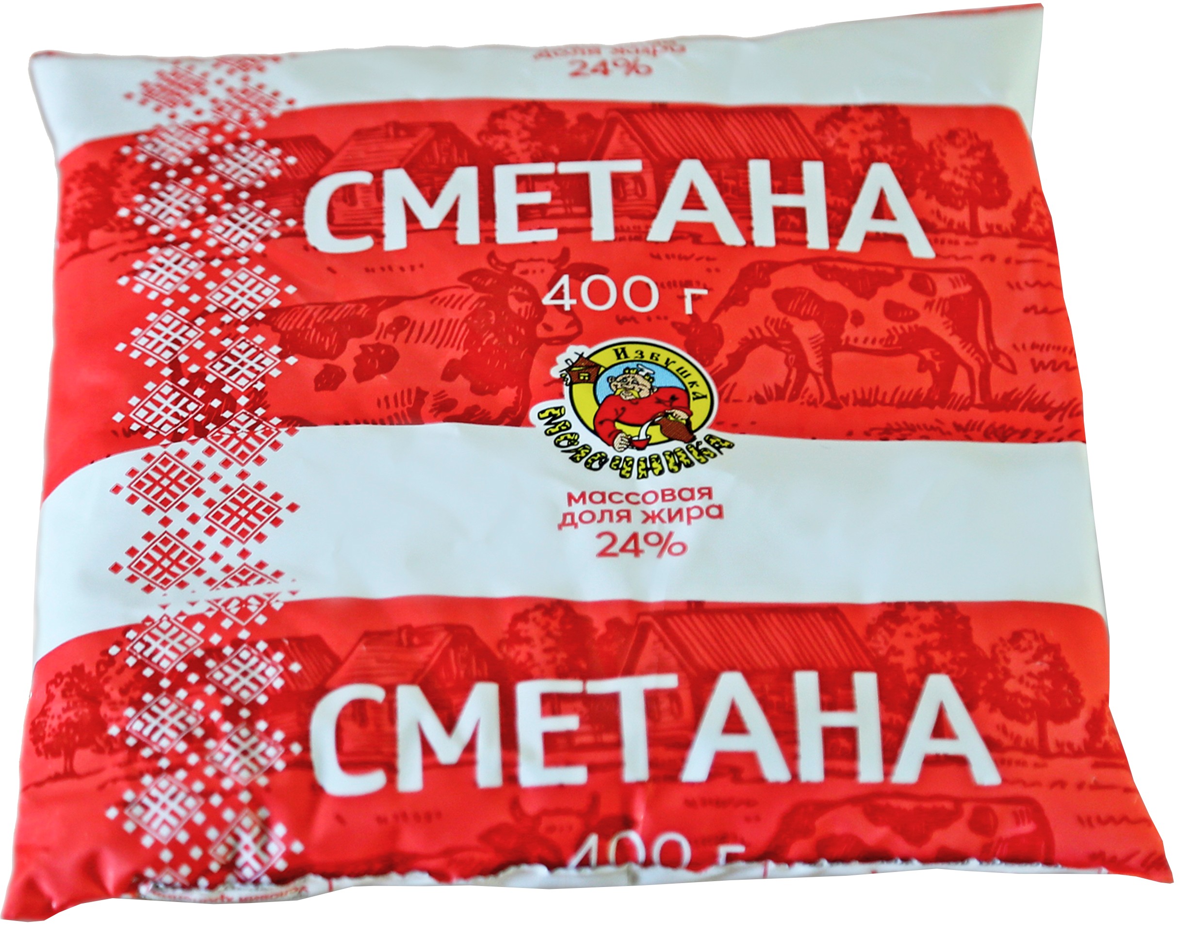 Сметана 'Шкловский молочник'м/у 24% 400г БЗМЖ, Беларусь