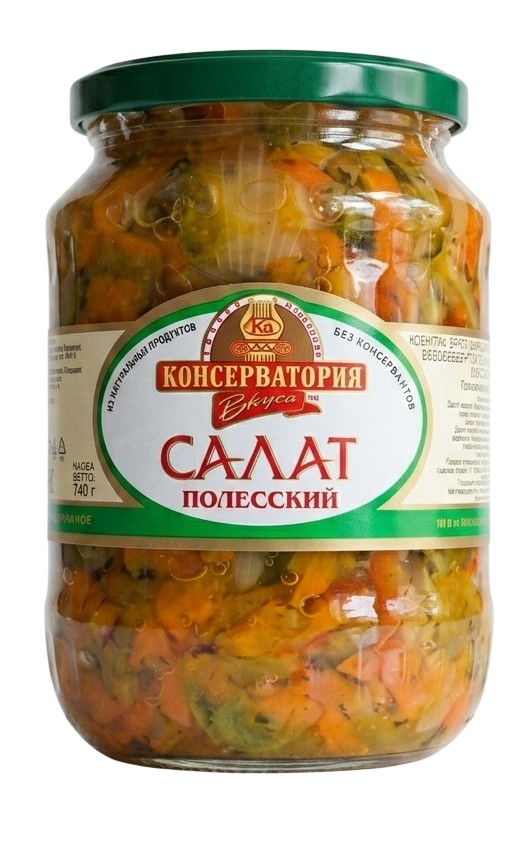 Закуска овощная 'Консерватория вкуса' салат Полесский ст/б 740г
