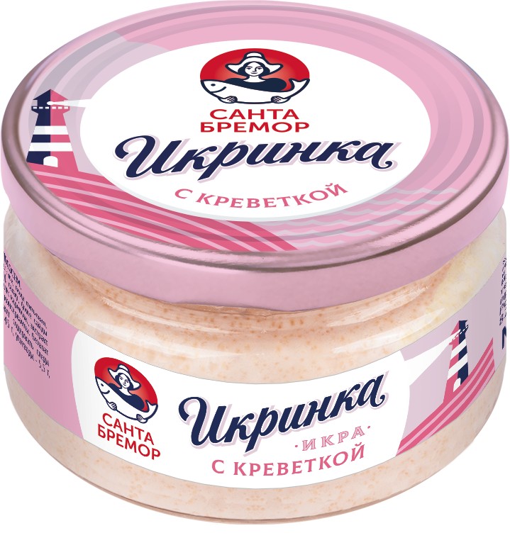 Икра деликатесная 'Икринка' с креветкой 160г, Беларусь