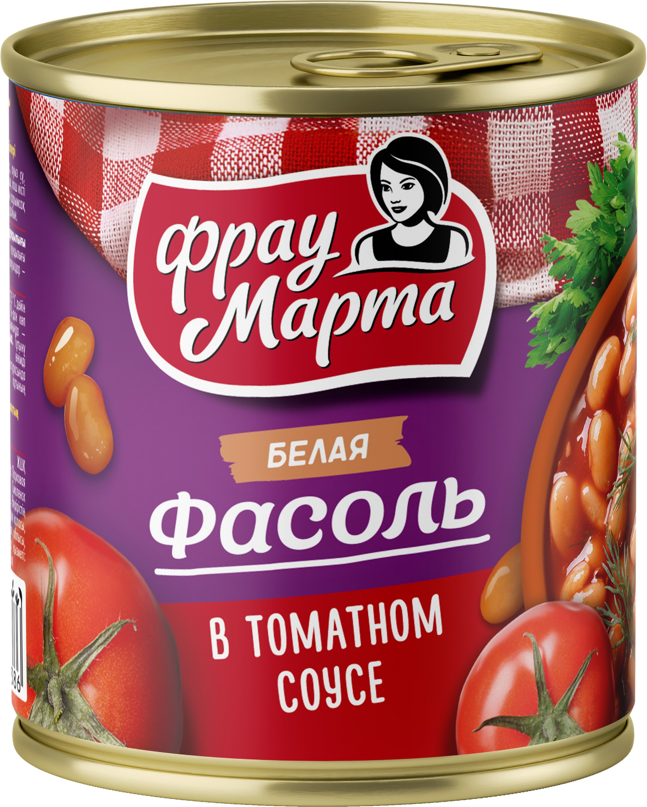 Фасоль белая 'Фрау Марта' пикантная в т/с ж/б 310г