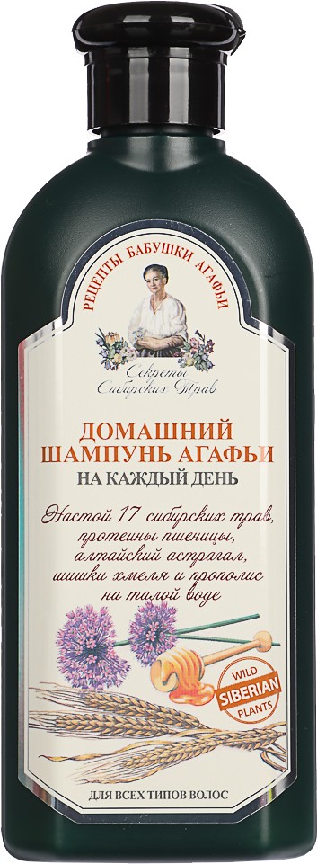 Шампунь д/волос 'Рецепты Бабушки Агафьи' Домашний д/всех типов волос 350мл