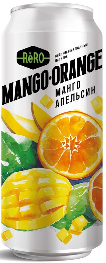 Напиток б/а 'Реро' манго/апельсин с/г ж/б 0,45л