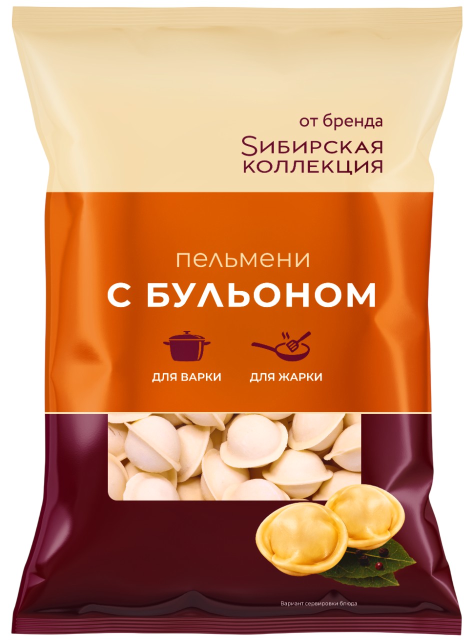 Пельмени 'Сибирская коллекция' с бульоном 900г