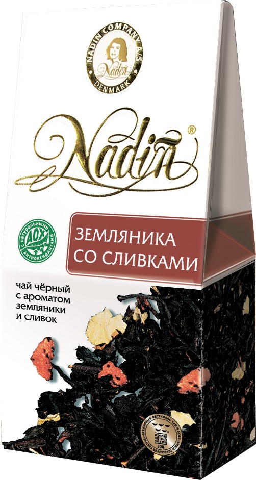 Чай 'Надин' земляника со сливками черн. 50г 