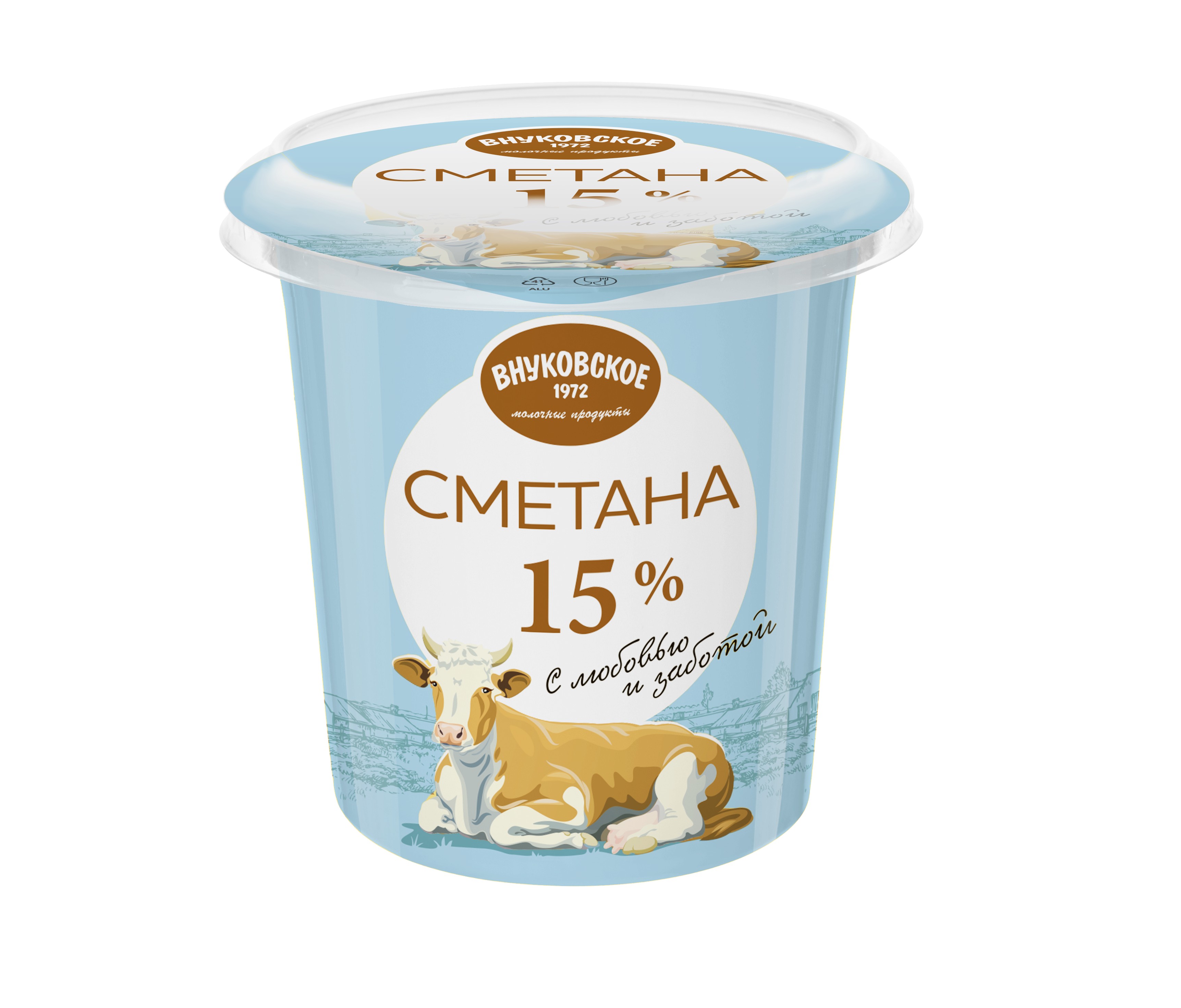 Сметана 'Внуковское' 15% 310г БЗМЖ
