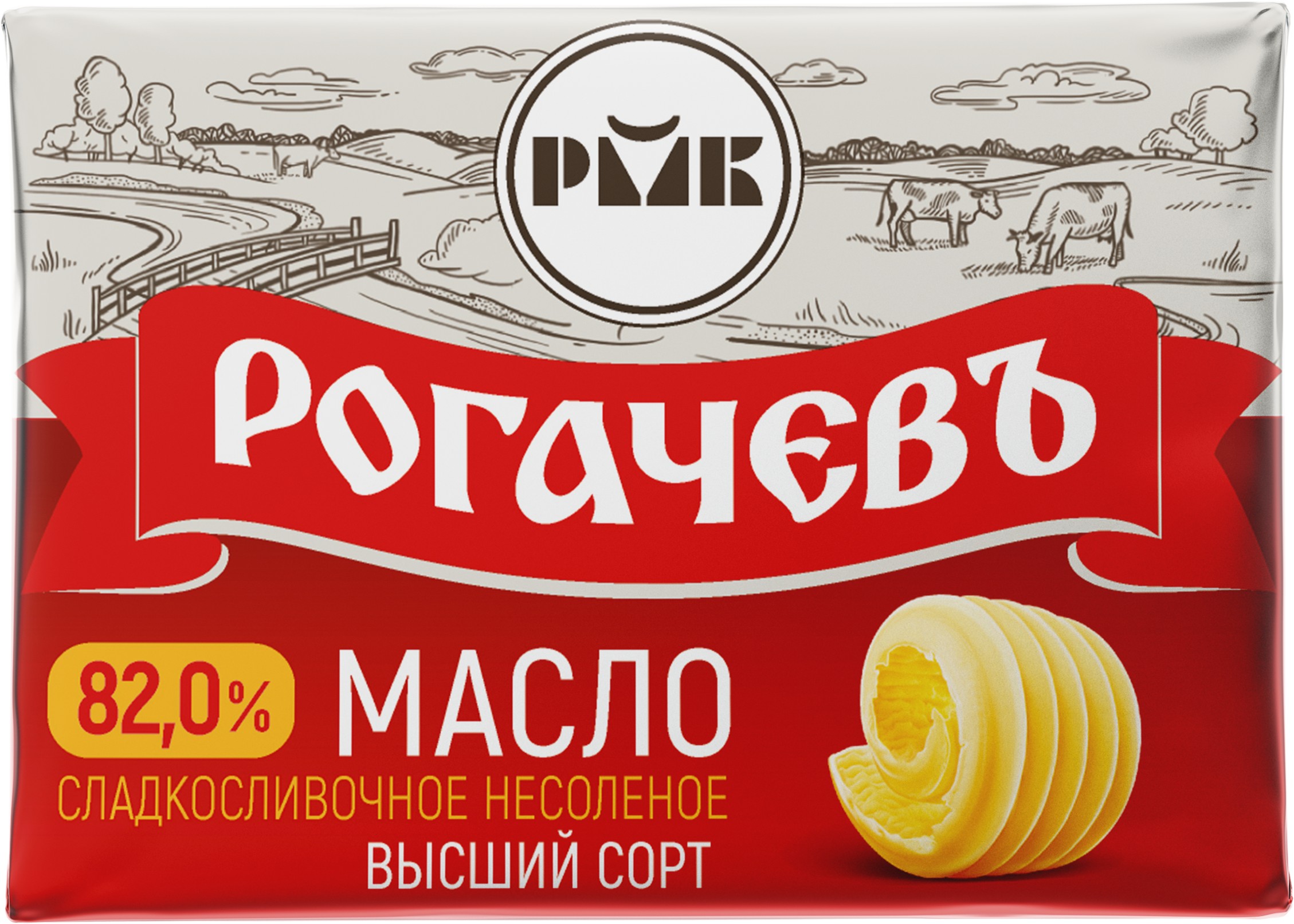 Масло сладкослив. 'Рогачевъ' 82% 160г БЗМЖ Беларусь