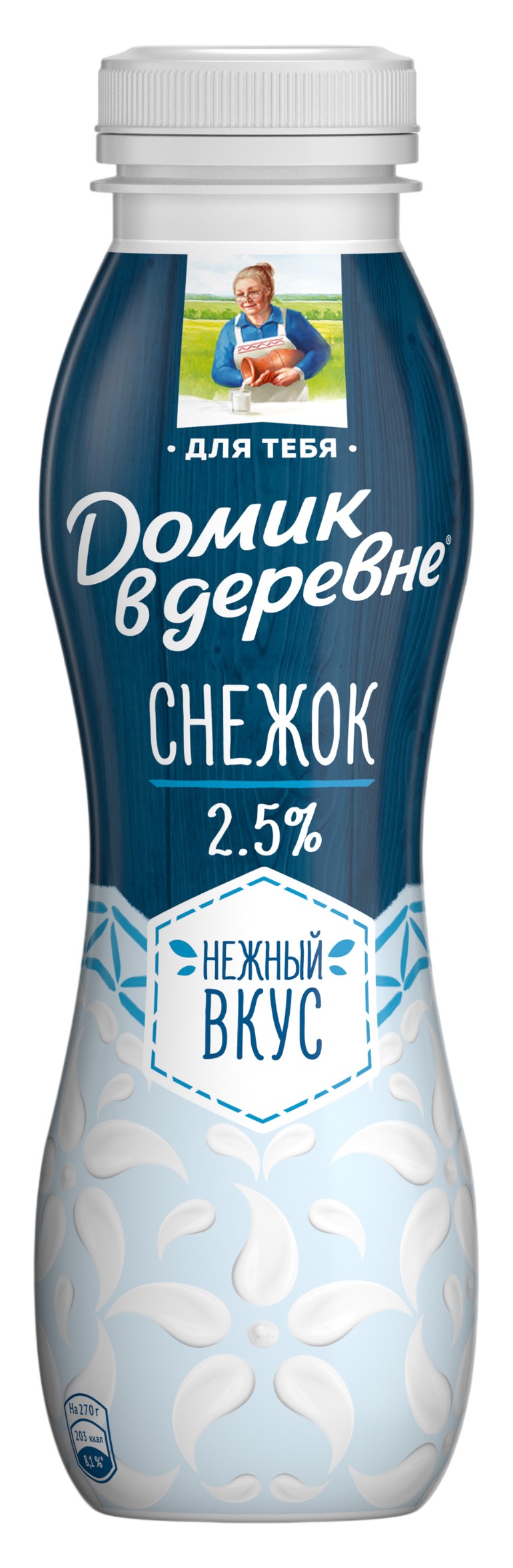 Продукт к/м 'Домик в деревне' снежок 2,5% 270г БЗМЖ