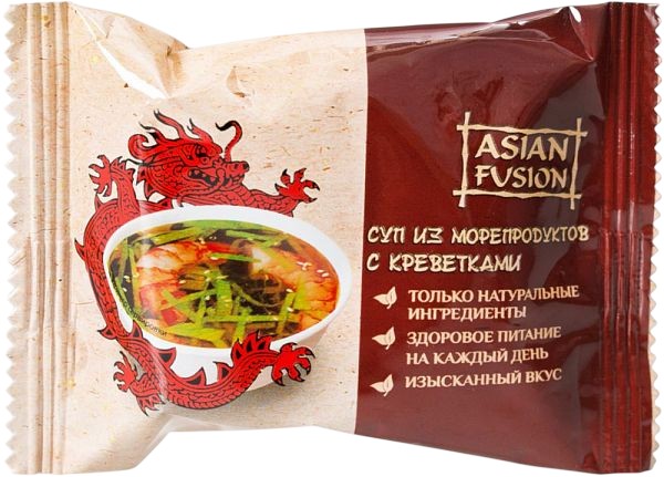 Суп 'Азиан Фьюжн' из морепродуктов с креветками 12г