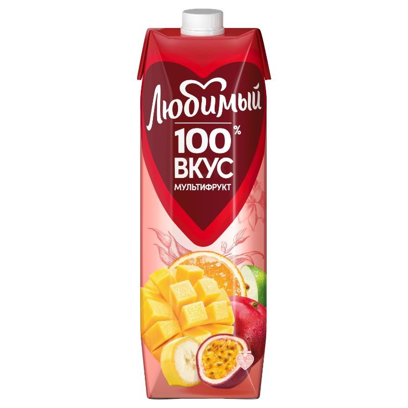 Нектар 'Любимый' с мяк. мультифрукт т/п 0,97л