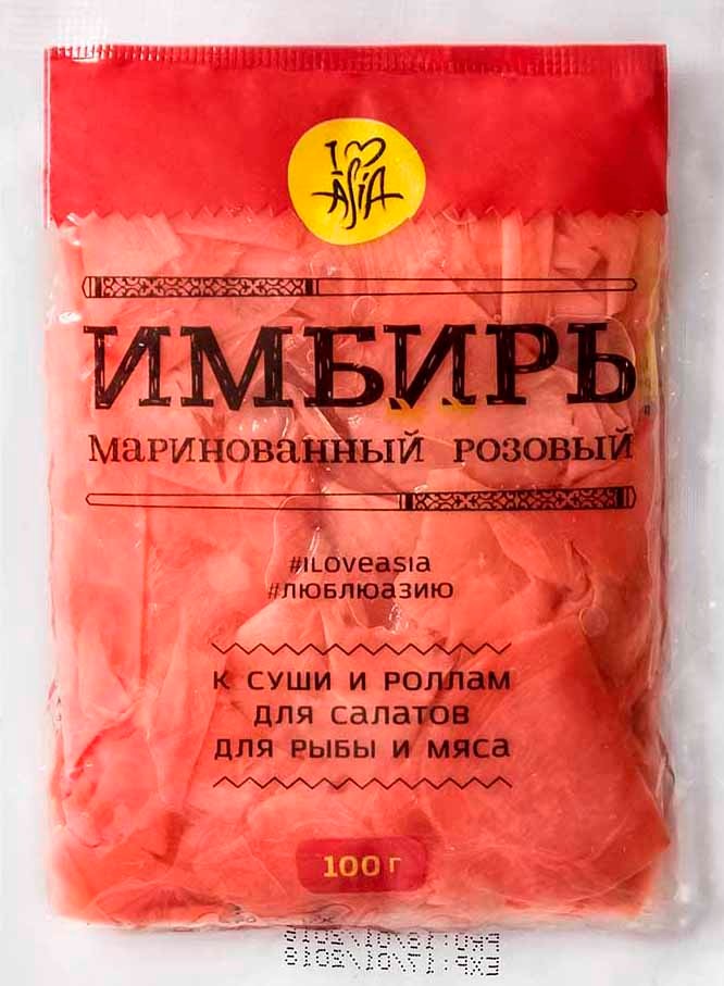Имбирь 'Ай Лав Азия' маринованный розовый 100г