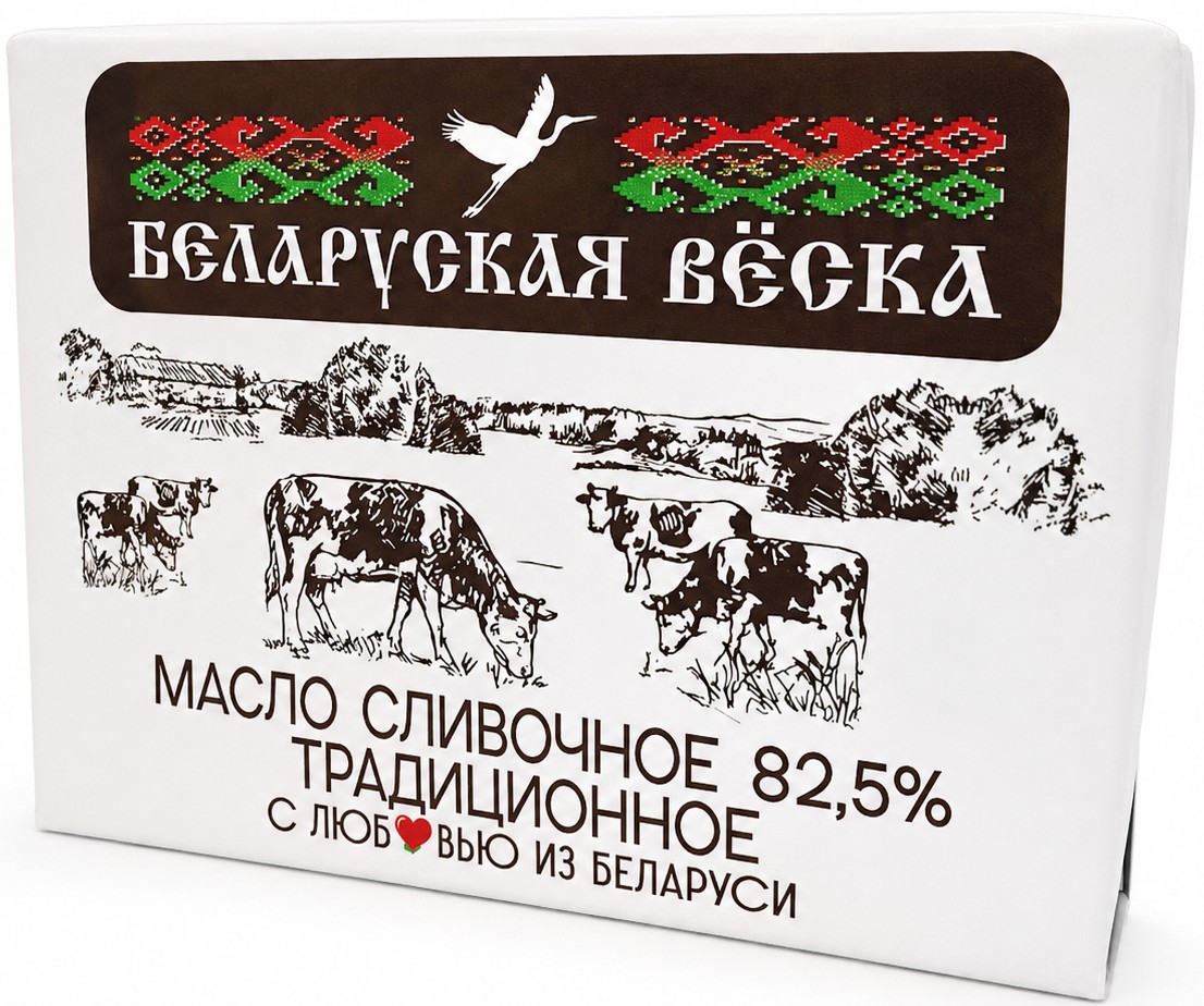 Масло сладкослив. 'Беларуская вёска' 82,5% 160г БЗМЖ