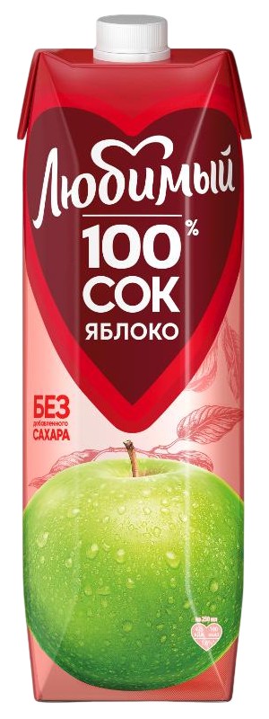 Сок 'Любимый' осв. яблоко т/п 0,97л