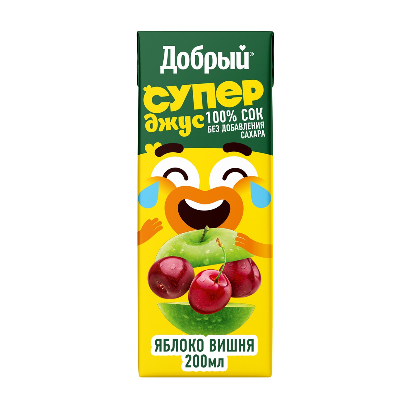 Сок 'Добрый' Супер Джус яблоко/вишня т/п 0,2л