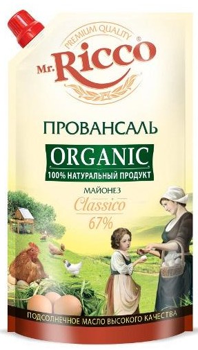 Майонез 'Мистер Рикко' провансаль 67% д/п 375г