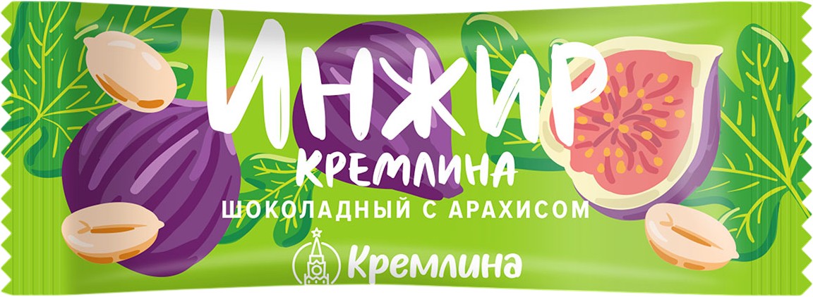 Батончик глазированный 'Инжир Кремлина' шоколадный с арахисом 30г