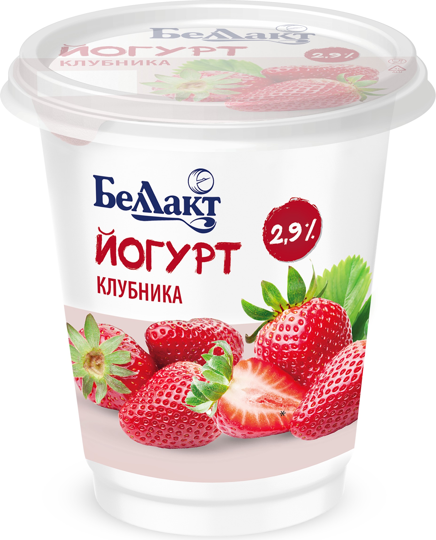 Йогурт 'БелЛакт' клубника 2,9% 380г БЗМЖ Беларусь