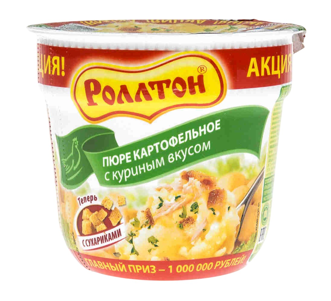 Пюре картофельное 'Роллтон' со вкусом курицы б/п 40г