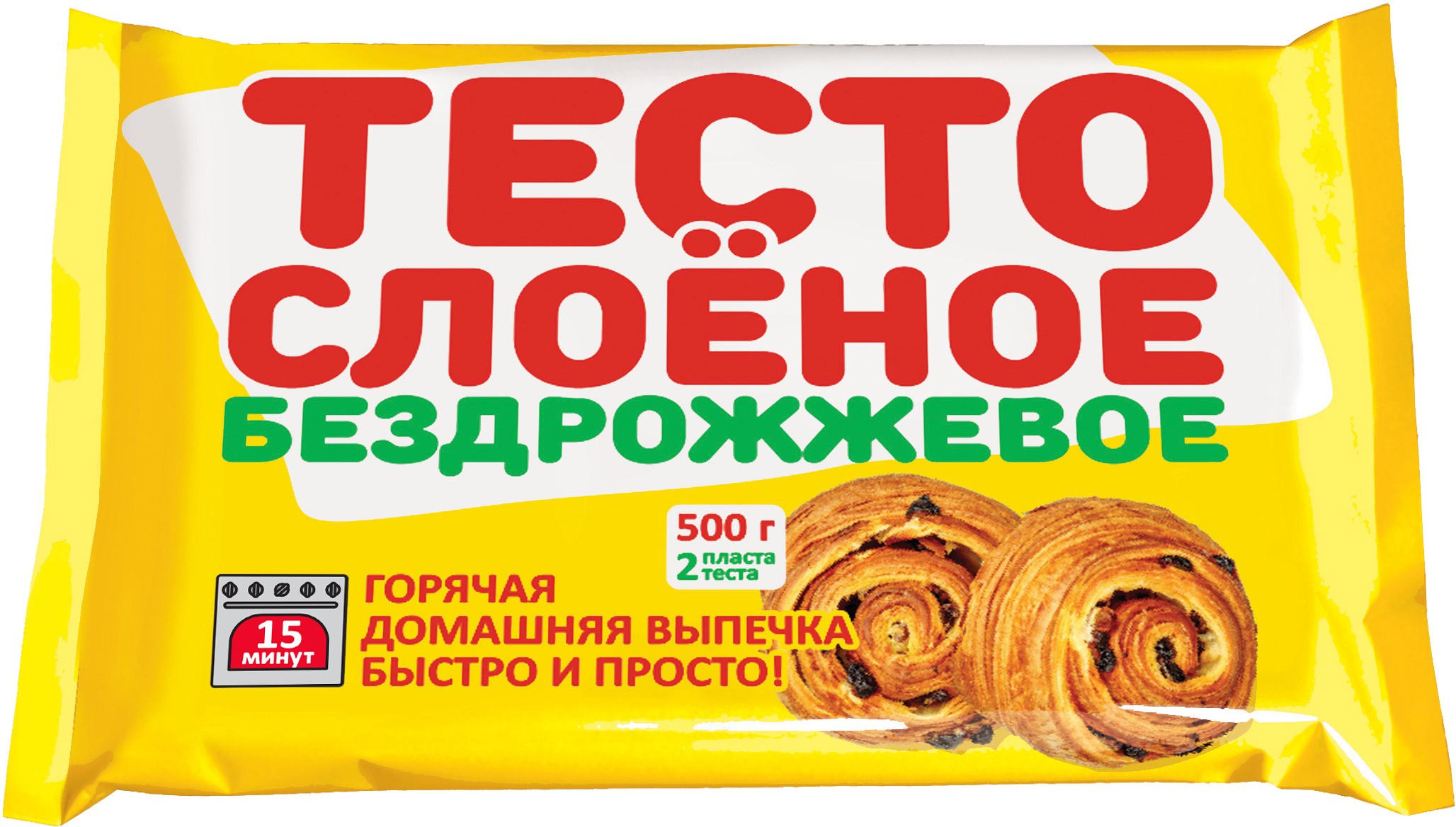 Тесто сл/бездрож. зам. 500г, Талосто