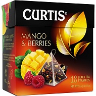 Чай 'Кертис' манго/ягоды черн. с/я пирам. 1,7гх18пак купить по акции в Спб