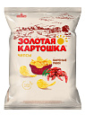 Чипсы 'Золотая картошка' со вкусом варёные раки 85г, Русскарт
