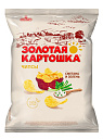Чипсы 'Золотая картошка' со вкусом сметана/зелень 85г, Русскарт